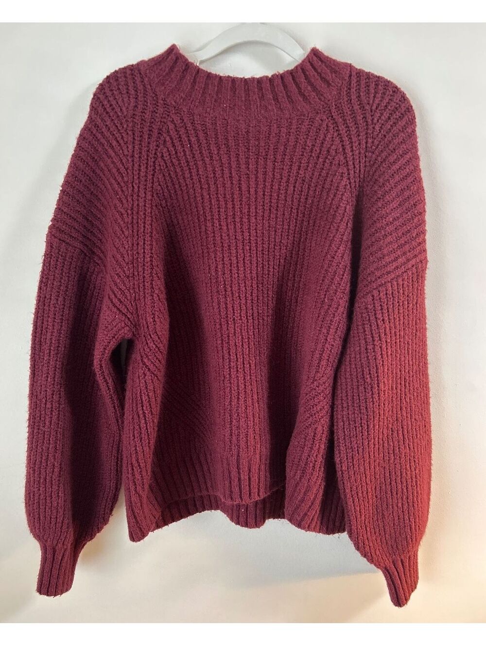 Old Navy Women's XL Burgundy Chunky Knit Sweater
